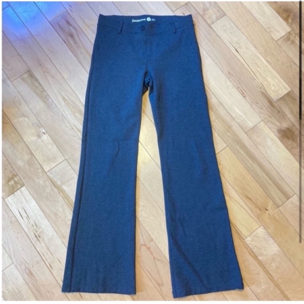 Betabrand Classic Dress Pant Yoga Pants In Charcoal boot cut size small